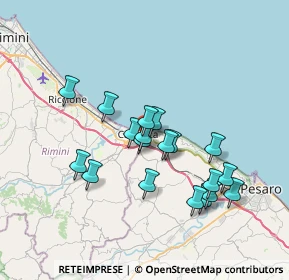 Mappa Via Caruso, 61011 Gabicce Mare PU, Italia (6.39737)