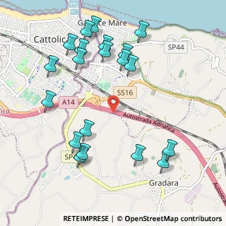 Mappa A14, 61011 Gabicce mare PU, Italia (1.201)