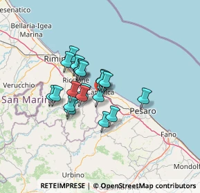 Mappa Via Vincenzo Bellini, 47841 Cattolica RN, Italia (9.4505)