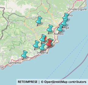 Mappa 18013 Diano Arentino IM, Italia (10.72727)