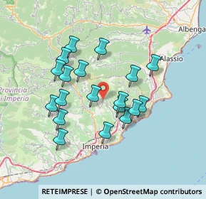 Mappa 18013 Diano Arentino IM, Italia (6.47211)