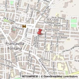 Mappa Via Francesco Baracca, 25, 72021 Francavilla Fontana, Brindisi (Puglia)