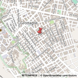 Mappa Via V. Calò, 37, 74023 Grottaglie, Taranto (Puglia)
