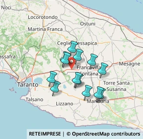 Mappa SS 7 Via Appia, 74023 Grottaglie TA (10.88462)