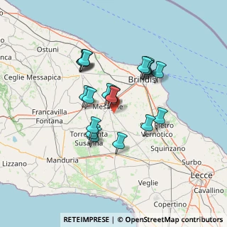 Mappa Via San Donaci, 72023 Mesagne BR, Italia (12.5355)