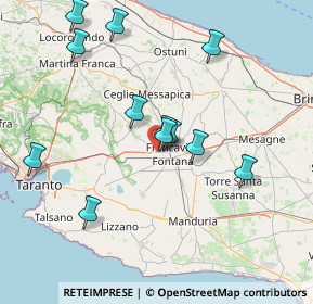 Mappa SS 7 per Grottaglie, 72021 Francavilla Fontana BR, Italia (16.10583)