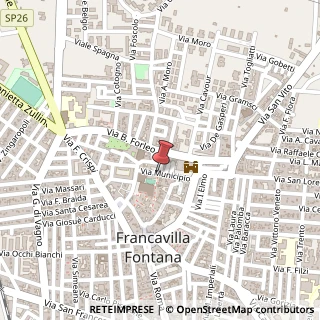 Mappa Via Municipio,  4, 72021 Francavilla Fontana, Brindisi (Puglia)