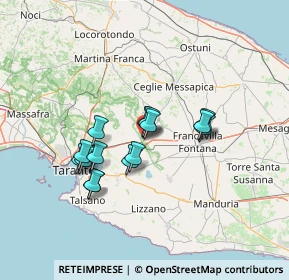 Mappa Via F. Rubichi, 74023 Grottaglie TA, Italia (11.604)