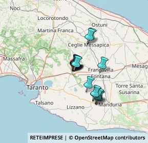 Mappa Via Atene, 74023 Grottaglie TA, Italia (8.77875)