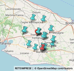 Mappa Via Fratelli Bandiera, 72021 Francavilla Fontana BR, Italia (11.19)