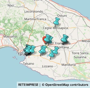 Mappa Via Vecchio Macello, 74023 Grottaglie TA, Italia (12.3325)