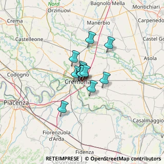 Mappa Via Cà del Vescovo, 26100 Cremona CR, Italia (6.39231)