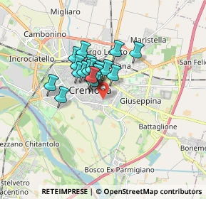 Mappa Via Fabbrica del Vetro Vecchia, 26100 Cremona CR, Italia (1.096)