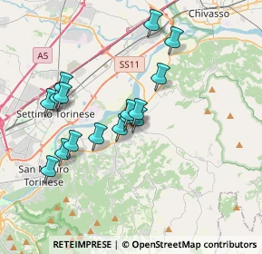 Mappa Strada Bussolino, 10090 Pedaggio , Italia (3.25625)