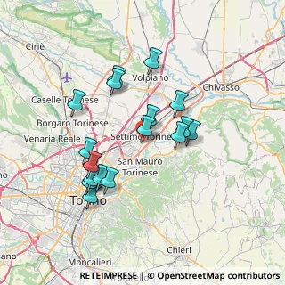 Mappa Via Lazzaro Spallanzani, 10036 Settimo Torinese TO, Italia (6.57353)