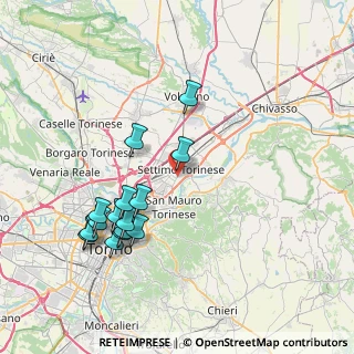 Mappa Via Lazzaro Spallanzani, 10036 Settimo Torinese TO, Italia (8.04533)