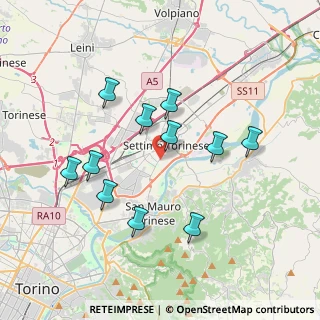 Mappa Via Lazzaro Spallanzani, 10036 Settimo Torinese TO, Italia (3.52455)