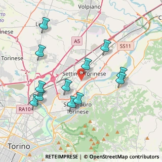 Mappa Via Lazzaro Spallanzani, 10036 Settimo Torinese TO, Italia (4.10083)