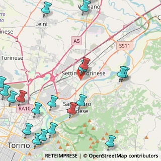 Mappa Via Lazzaro Spallanzani, 10036 Settimo Torinese TO, Italia (6.2465)