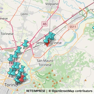 Mappa Via Lazzaro Spallanzani, 10036 Settimo Torinese TO, Italia (6.72)