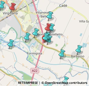 Mappa Strada Francesco Rismondo, 46100 Valdaro MN, Italia (2.7365)