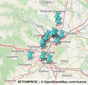 Mappa Via Piave, 10078 Venaria Reale TO, Italia (9.608)