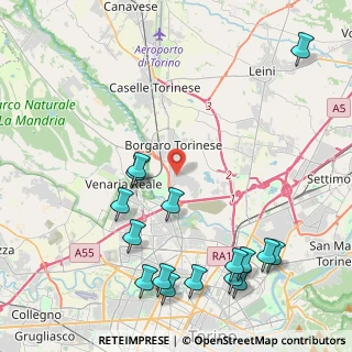 Mappa Via Lombardia, 10071 Borgaro Torinese TO, Italia (5.3675)