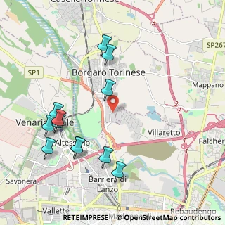 Mappa Via Lombardia, 10071 Borgaro Torinese TO, Italia (2.25083)