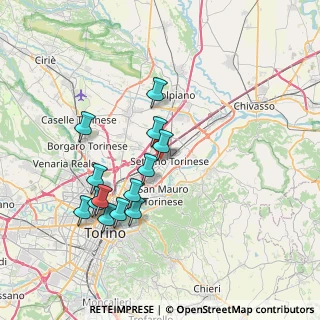 Mappa Via Pian del Re, 10036 Settimo Torinese TO, Italia (7.03154)