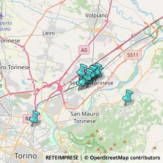 Mappa Via Pian del Re, 10036 Settimo Torinese TO, Italia (1.74667)