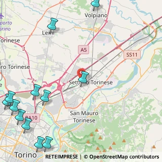 Mappa Via Pian del Re, 10036 Settimo Torinese TO, Italia (6.97167)