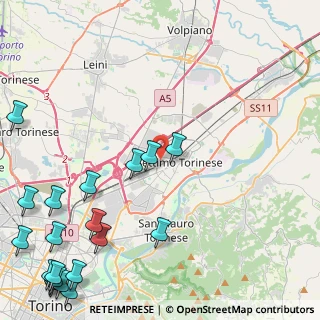 Mappa Via Pian del Re, 10036 Settimo Torinese TO, Italia (6.976)