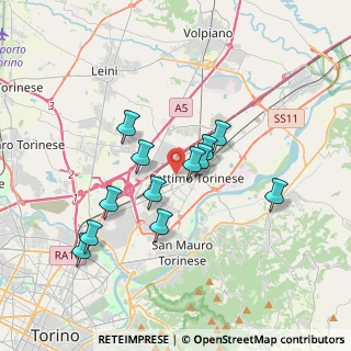 Mappa Via Pian del Re, 10036 Settimo Torinese TO, Italia (3.11417)