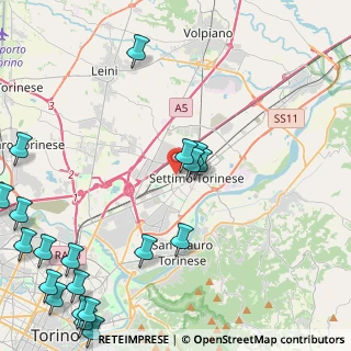 Mappa Via Pian del Re, 10036 Settimo Torinese TO, Italia (6.5075)