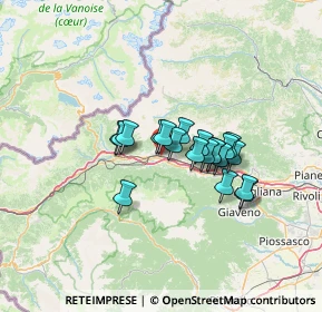 Mappa Strada Torino, 10053 Bussoleno TO, Italia (9.3655)