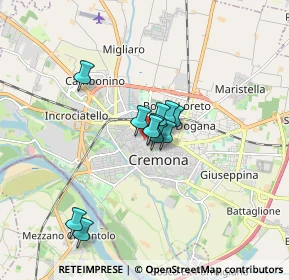 Mappa Via Guglielmo Oberdan, 26100 Cremona CR, Italia (1.09545)