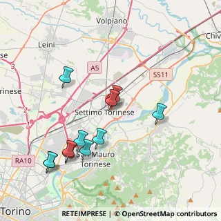 Mappa Via F. Petrarca, 10036 Settimo Torinese TO, Italia (4.09545)