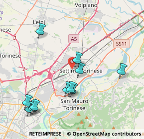 Mappa Via Giuseppe di Vittorio, 10036 Settimo Torinese TO, Italia (4.36545)