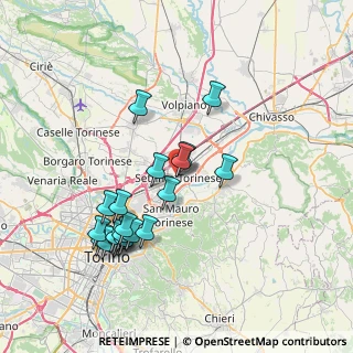 Mappa Via Rosselli, 10036 Settimo Torinese TO, Italia (7.4085)