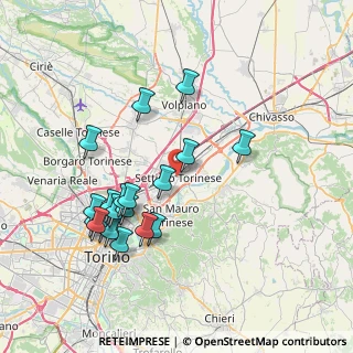 Mappa Via Rosselli, 10036 Settimo Torinese TO, Italia (7.7395)