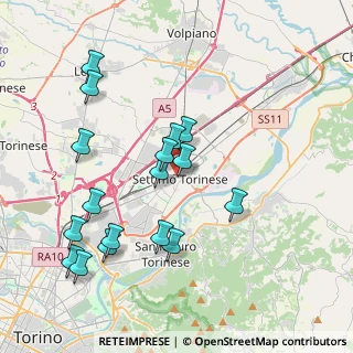 Mappa Via Rosselli, 10036 Settimo Torinese TO, Italia (4.09412)