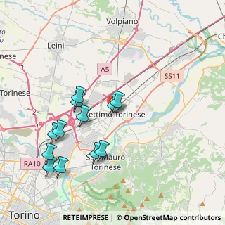 Mappa Via Rosselli, 10036 Settimo Torinese TO, Italia (3.995)