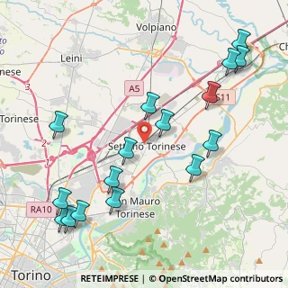 Mappa Via Rosselli, 10036 Settimo Torinese TO, Italia (4.90563)