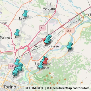 Mappa Via Rosselli, 10036 Settimo Torinese TO, Italia (5.09438)