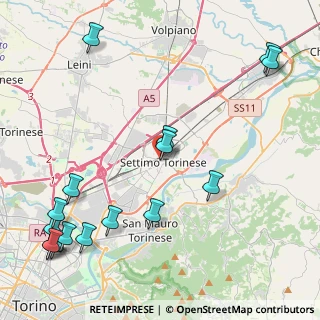 Mappa Via Rosselli, 10036 Settimo Torinese TO, Italia (5.76375)