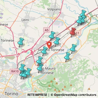 Mappa Via Regina Pacis, 10036 Settimo Torinese TO, Italia (4.91375)