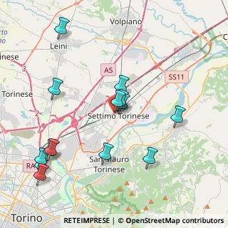 Mappa Via F. D. Roosevelt, 10036 Settimo Torinese TO, Italia (4.44929)