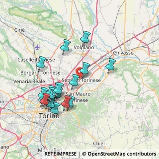 Mappa Via Regina Pacis, 10036 Settimo Torinese TO, Italia (7.6585)