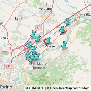 Mappa Via Pietro Maroncelli, 10036 Settimo Torinese TO, Italia (3.39231)