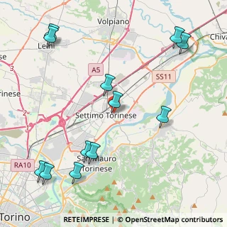 Mappa Via Pietro Maroncelli, 10036 Settimo Torinese TO, Italia (5.27083)